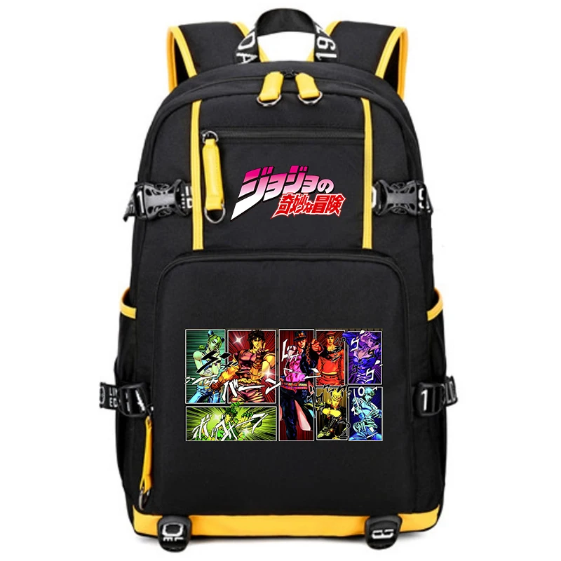 Jojo Bizarre Adventure Anime Mochila, Campus Student Schoolbag, Youth Travel Bag, Kids Back to School Gift