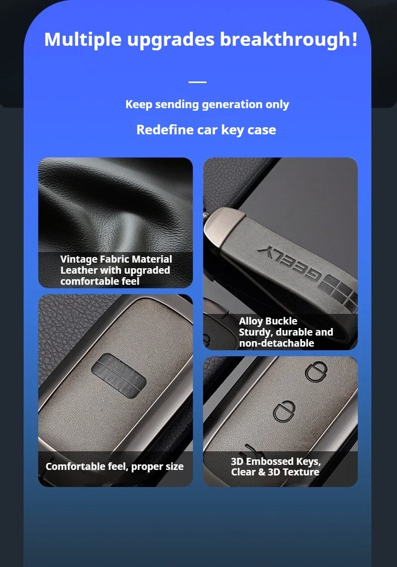 For GEELY EX5 EM-i 2025 2026 Car Key Case Compatible With Geely EX5\ STARRAY EM-i Modified Key Fob Case Protector Auto Key Cover