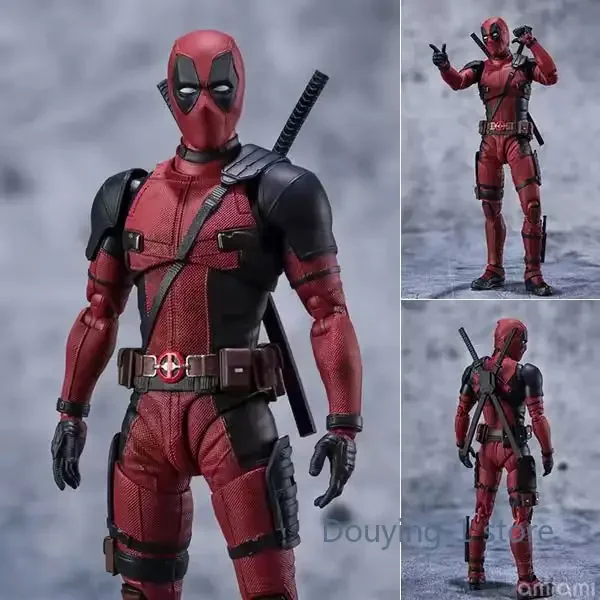 

В наличии Bandai, оригинальный набор моделей SHF Deadpool, аниме-кукла, модель Marvel, игрушка, подарочная коллекционная модель