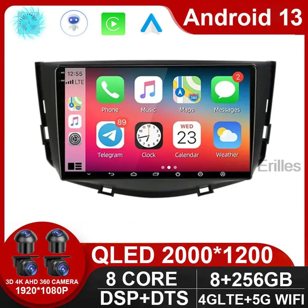 

2 Din Android 13 Car Radio For Lifan X60 2011-2016 Multimedia Video Player Carplay Navigation Stereo Receiver Split Screen GPS