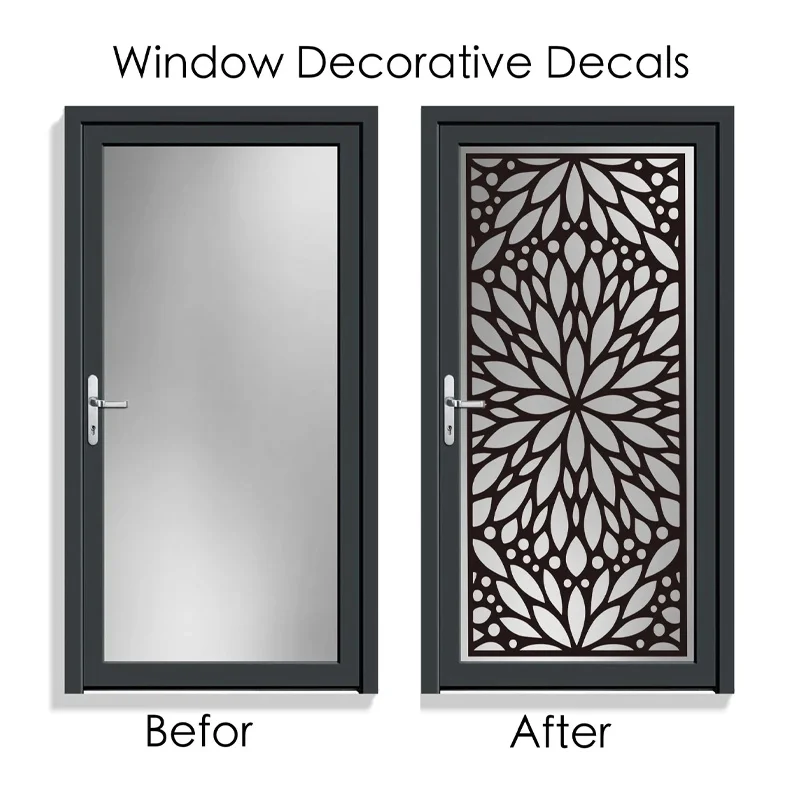 Give Your Home A Makeover with Beautiful Window Decal Doors Window Glass Sticker Removable Islamic Patterns Home Decoration Q079