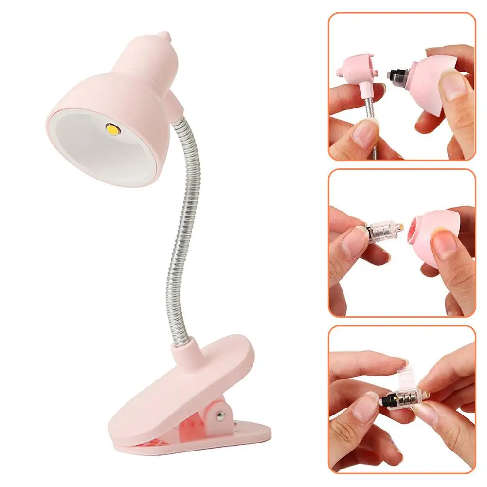 Cute Mini Lamp To Read Book Eye Protection Rotatable Reading Lamp With Clamp Reading Lights For Books Desk Table Bedroom