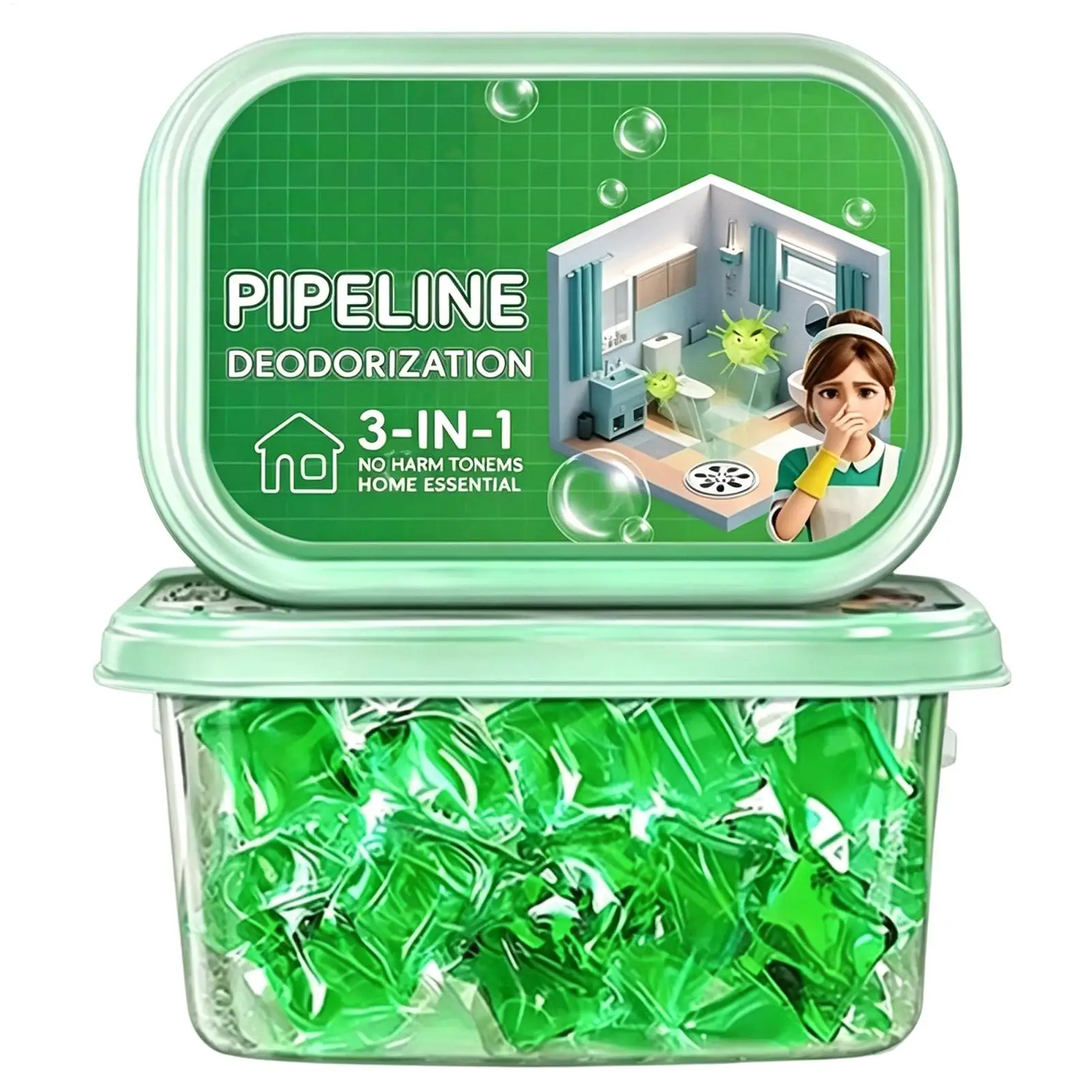 Drain Cleaner Deodorizer Water Soluble Pearls Powerful Clog Remover for Kitchen Sink Bathroom Toilet Shower Pipe Odor Eliminator