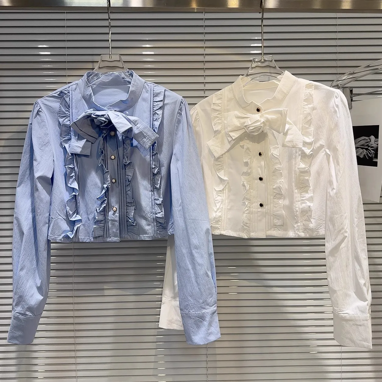 Sweet Ele Floral Collar irt Damen Faion Frühling Herbst New Sle Long Sve Straight Cut French Sle Pure Color Bl...