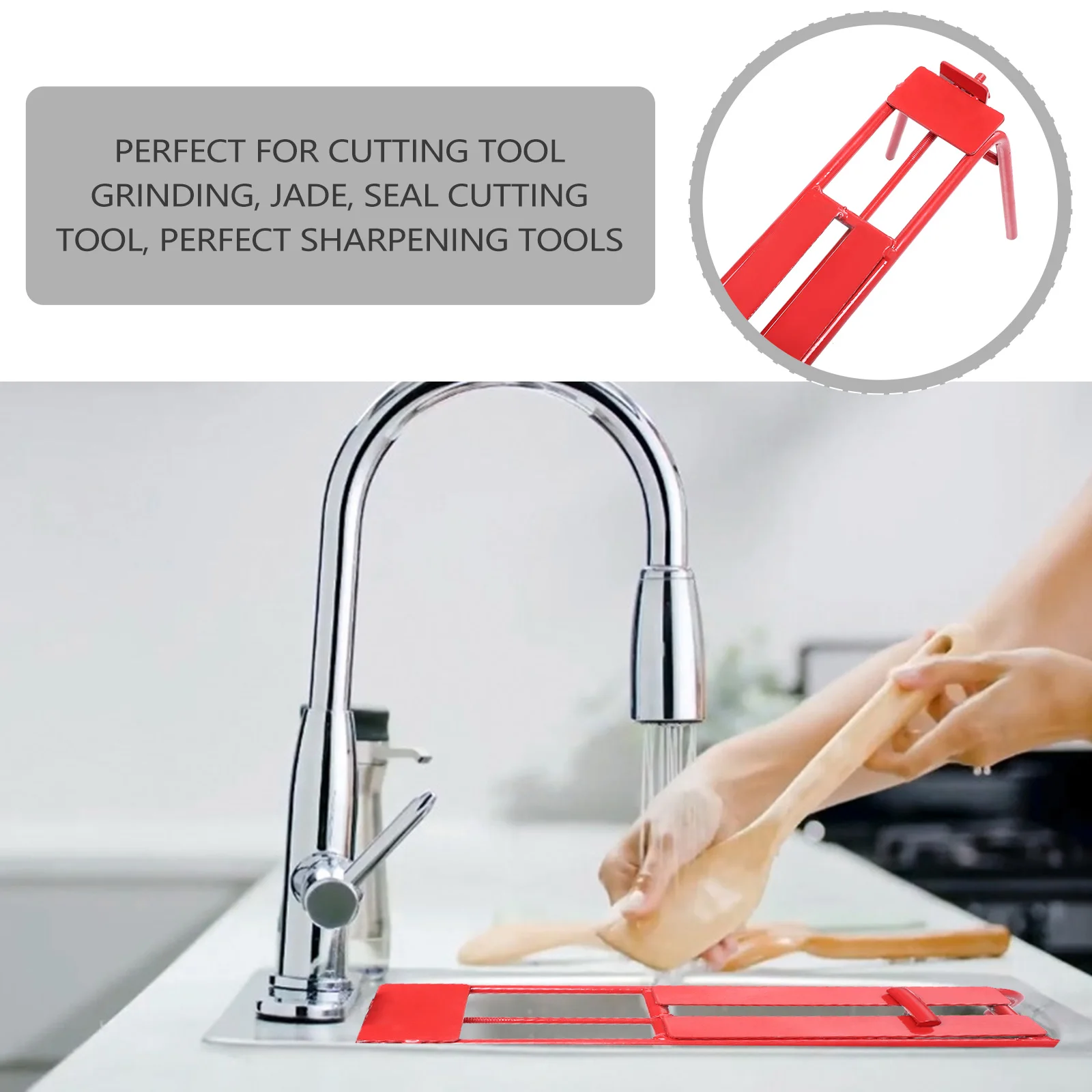 

Stainless Steel Stone Holder 130 250mm Adjustable Whetstone Base Practical St Creative Sharpener Holder Kitchen Tool Gifts