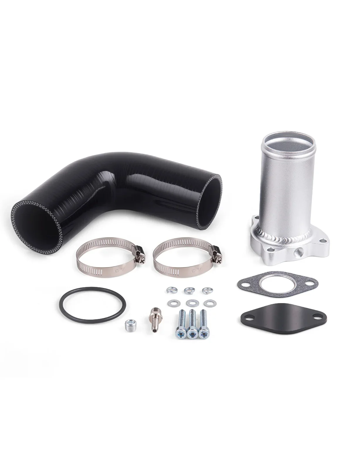 Zestaw adapterów 50MM 57MM do Audi Seat VW 1.9 TDI 75/80/90/115/130 KM Diesel, zestawy do usuwania silnika z silikonowym kolankiem. (50 mm srebrny) — Zdjęcie 2 z 2