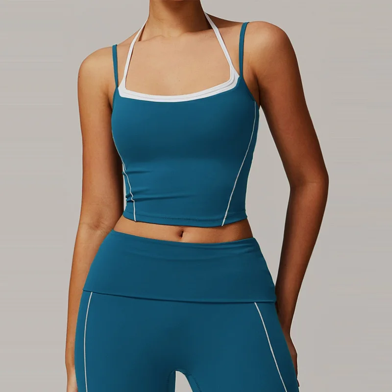 

Neck Hanging Yoga Vests High Strength Shock-absorbing Running Sports Underwear Comfortable Suspender Bra Women's Underwear