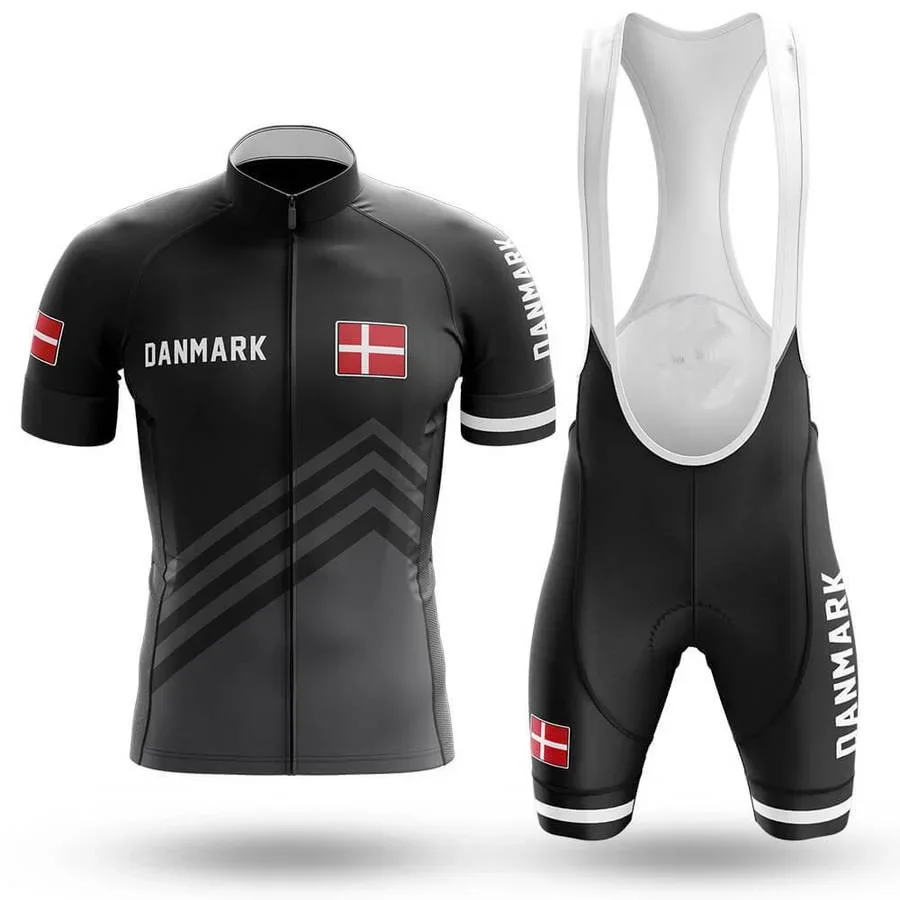 

POWERBAND Denmark NATIONAL SHORT SLEEVE CYCLING JERSEY SUMMER CYCLING WEAR ROPA CICLISMO+BIB SHORTS
