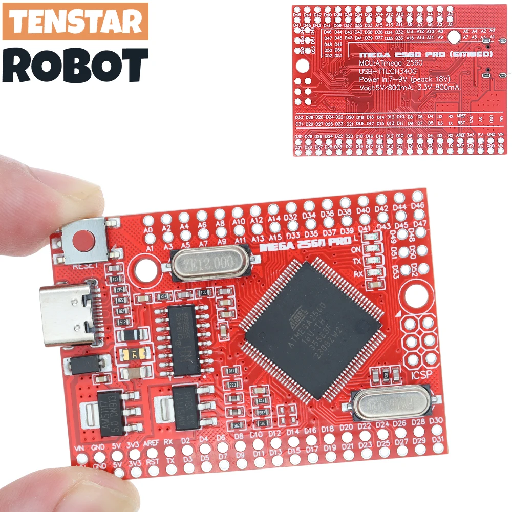 MEGA 2560 PRO (ATmega2560-16AU CH340G) AVR Type-C USB Development Board for Arduino