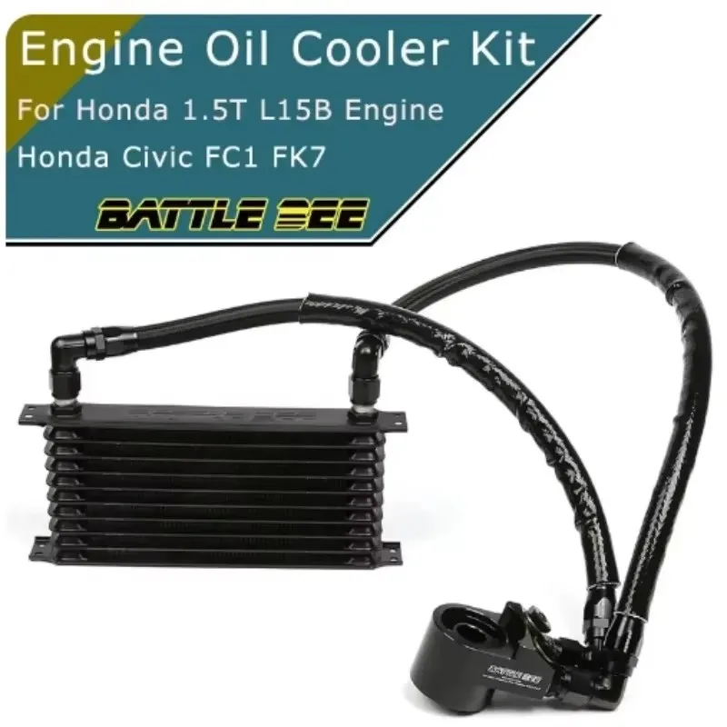

AN10 Engine Oil Cooler Kit For Honda Fit GK5 GR9 1.5L L15B Engine Oil Filter Thermostat Sandwich Plate Adapter BB-OCK-131/132