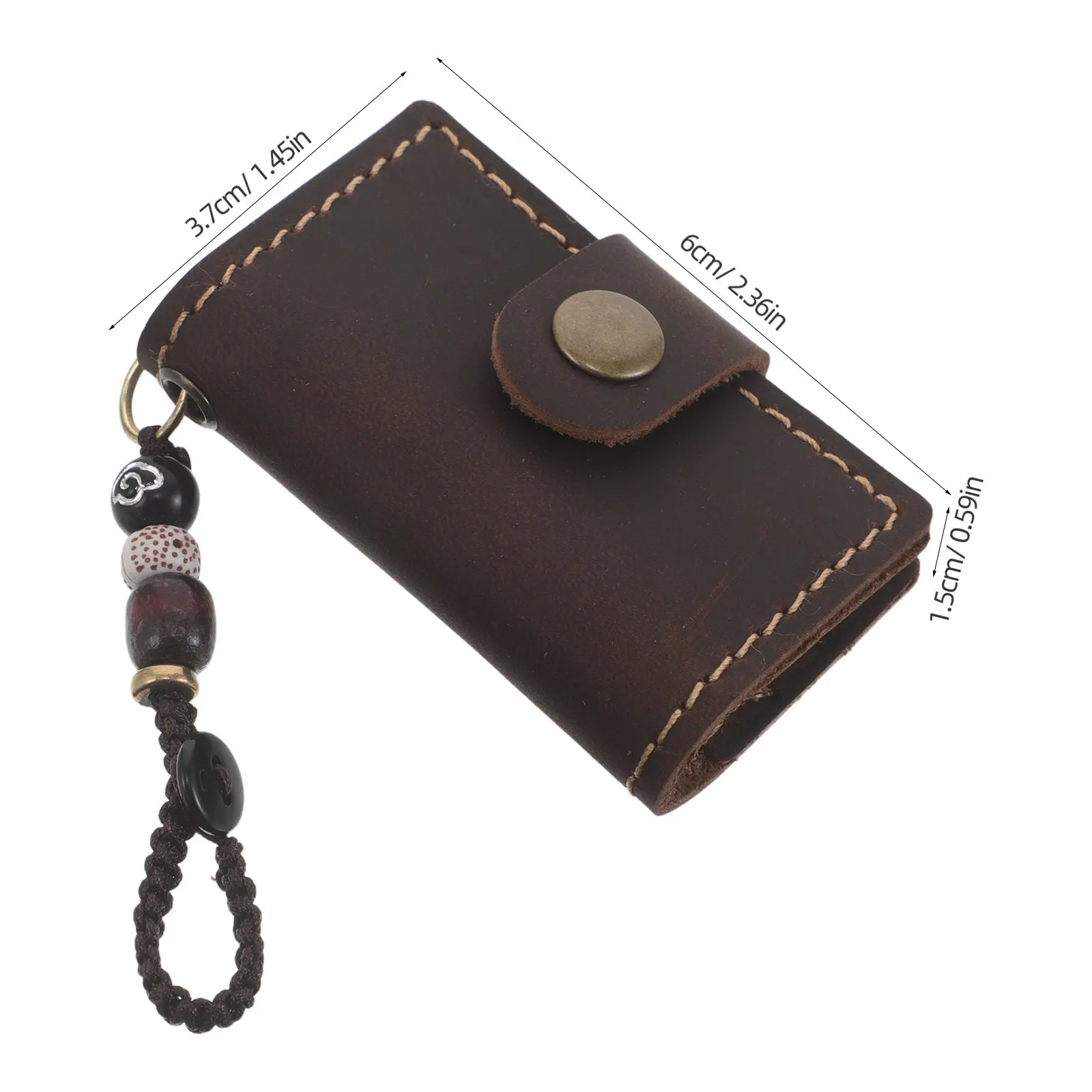 Mini Pocket Notebook Cover Coffee 64 Inner Pages Portable Travel Journal Keychain Phone Charm Small Notepad Backpack