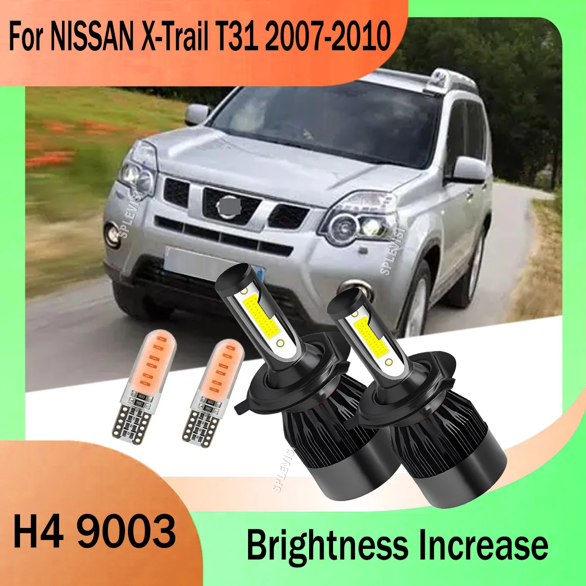 Experience Superior Lighting Output H4 9003 LED 60W Headlights Headlamps For NISSAN X-Trail T31 2007 2008 2009 2010