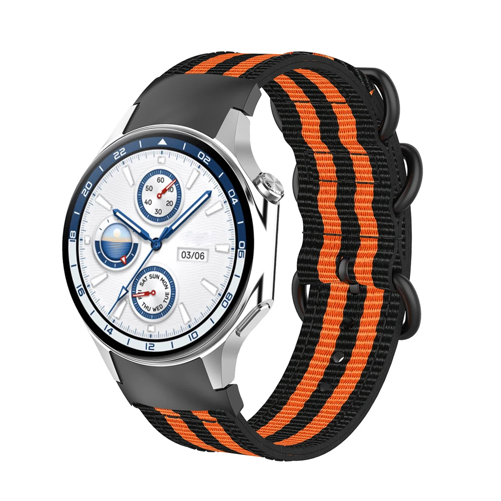 Cinturino in tela per OPPO watch X Oneplus Watch 2 smartwatch cinturino sportivo in nylon a righe colorate cinturino di ricambio traspirante