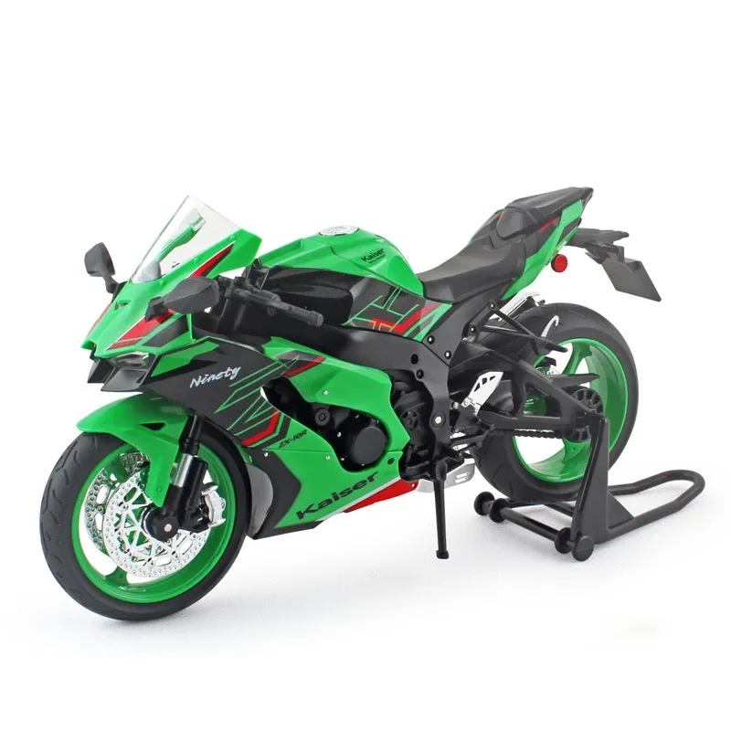 1:9 Kawasaki ZX-10R NIJIA H2R Motorcycle Model Toys Alloy Diecast Miniature Motorbikes Sound Light Shock Absorption Kids Gifts