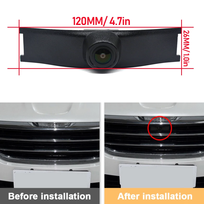 Car Front Grille Camera For Peugeot 3008 2013~2019 2020 Car Special Front AHD Camera High Quality Waterproof Night Vision CCD