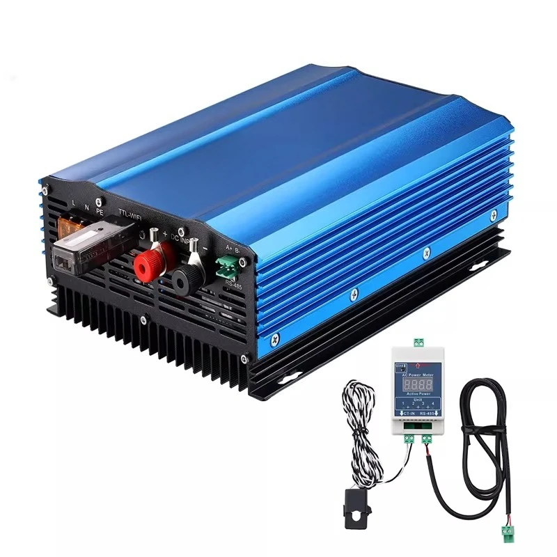 Grid-tie Inverter with Anti-backflow, PV/Battery Connectable, Limiter & WIFI Mobile App Monitoring Function