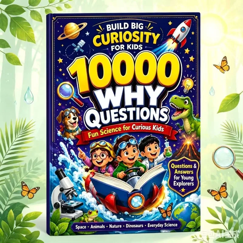 New Product 10000 Why Question Education Book, Science Q&A Encyclopedia, Space Dinosaur Natural Animal Youth Learning Book