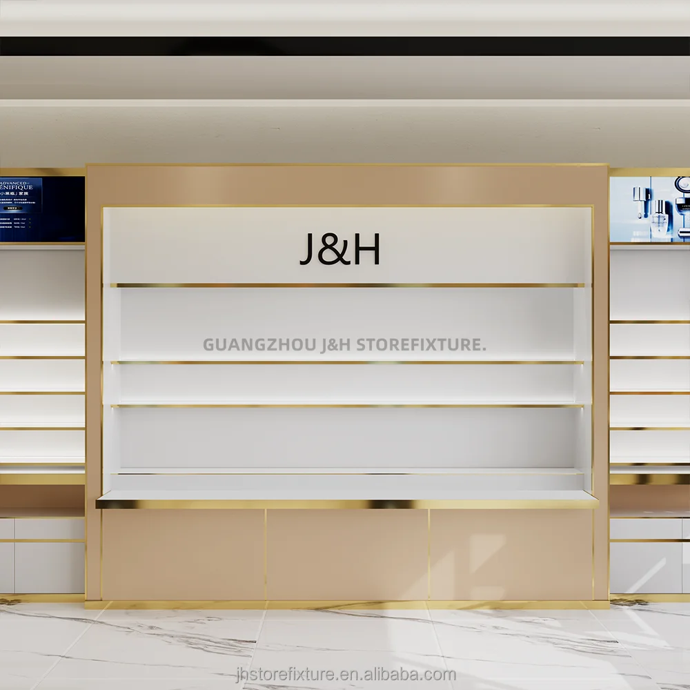 Custom.Custom .Custom.Cosmetic Display Cabinets Shelving   Make up Cosmetics Beauty Product Display Racks Retail Wall Display Un