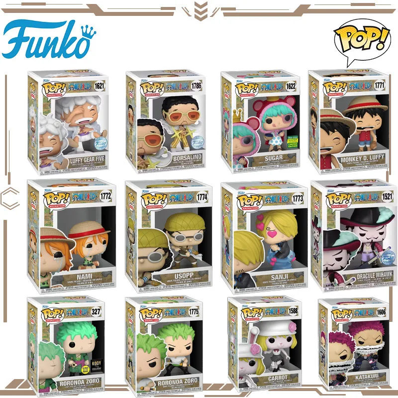 

Funko POP Original ONE PIECE Luffy Nami Usapp Sanji Zoro Action Figure Toys for Boys Girls Gift Collectible Model Ornaments
