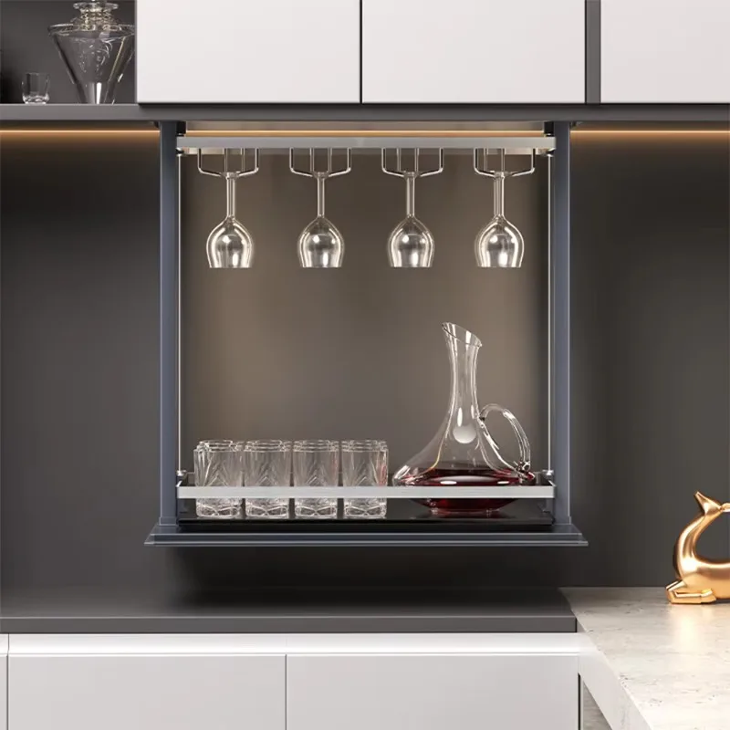 Intelligent lifting basket electric pull-down storage elevator, suitable for storing alcoholic beverages and containers