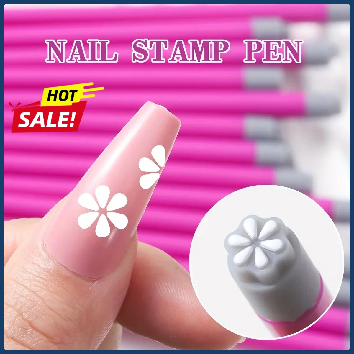 

Набор из 4 штук: ручки-штампы для нейл-арта, инструменты для рисования цветов и бабочек, точечные инструменты для маникюра, полировка, роспись, маникюрные принадлежности