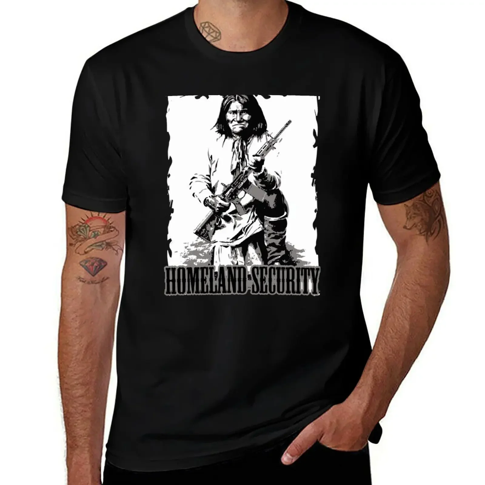 Geronimo Home Land Security T-Shirt man t shirt Luxury man men tshirt