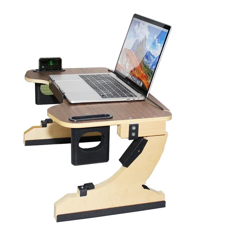 Laptop table multifunctional lazy bed table wooden 360adjustable notebook stand desktop computer stand portable folding stand