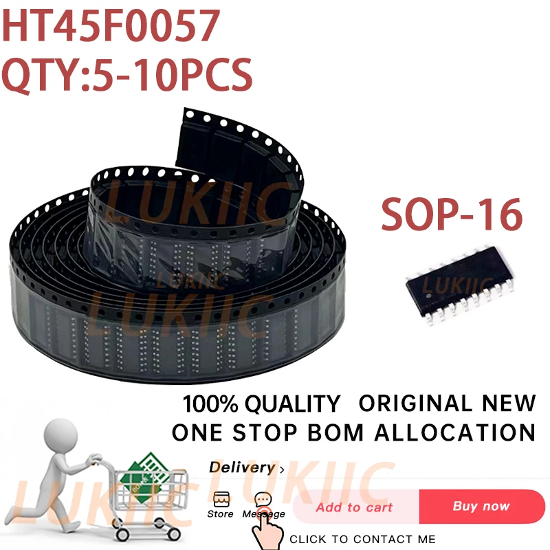 (5-10PCS) 100% New HT45F0057 HT45F0057 SOP16