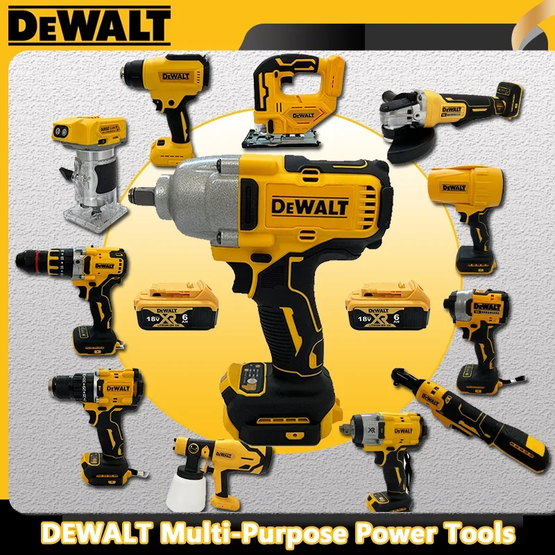 dewalt-コードレスブラシレスアングルグラインダー、カッター、電動レンチ、ポリッシャー、掃除機、ジグソー、多機能電動工具