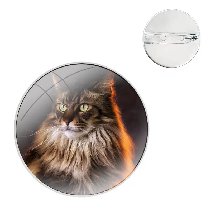 Badge Brooch Pin Accessories For Clothes Backpack Decoration gift pet maine coon cat