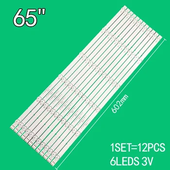 12 stks 6 LEDs 3 V 602mm Voor 65 