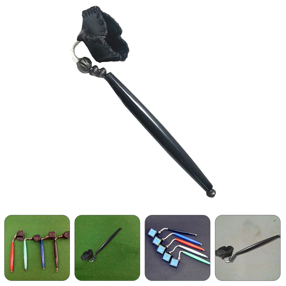 

Chocolate Chalk 2 in 1 Holder Pool Portable Billiard Pricker Cue Tip Black Snooker Tool