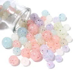 20/30pcs Acrylic Colored Dot Bead 10/12/14/16mm Round Loose Spacer Beads for Making Necklace Bracelets DIY Jewelry Accessories