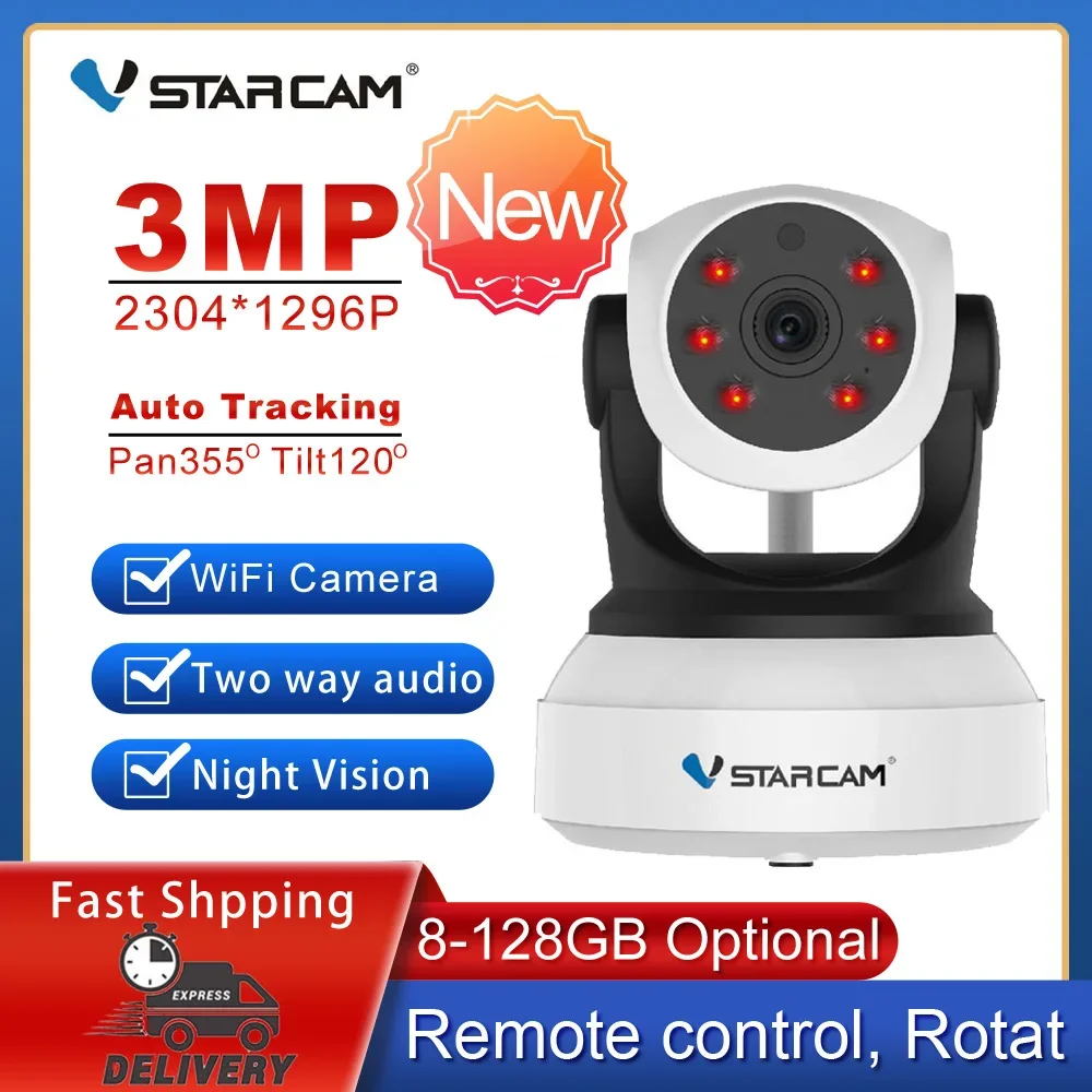 كاميرا Vstarcam 3MP مراقبة الطفل واي فاي 2 طريقة الصوت كاميرا ذكية 2304x1296P كشف الرؤية عن بعد الأمن كاميرا أطفال لاسلكية #1