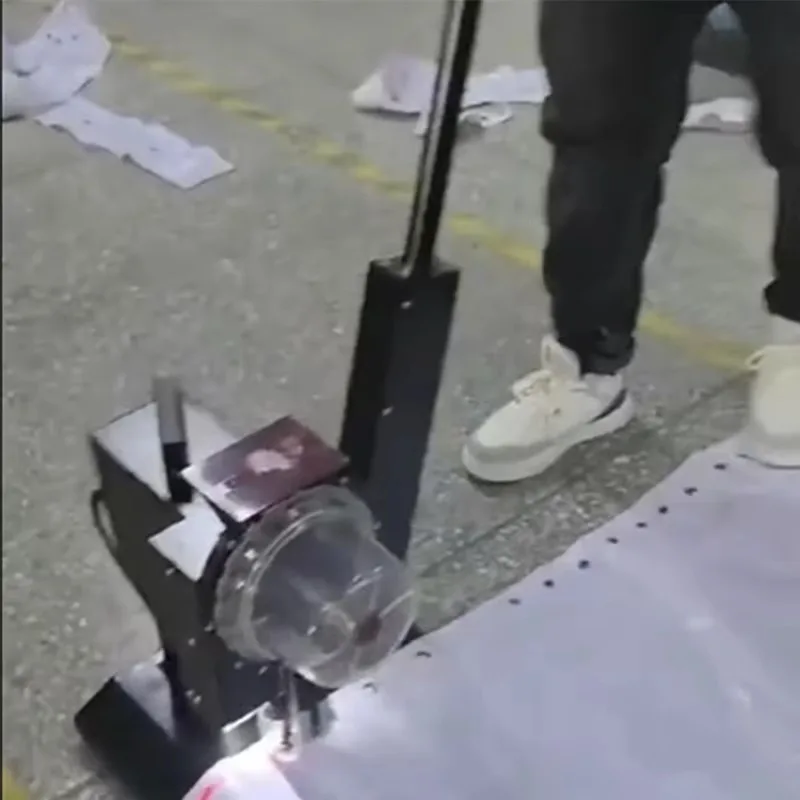Wholesale Price Portable Fully Automatic Charging PVC Tarpaulin Banner Buttonhole Punching Machine With Wheels 10mm 12mm