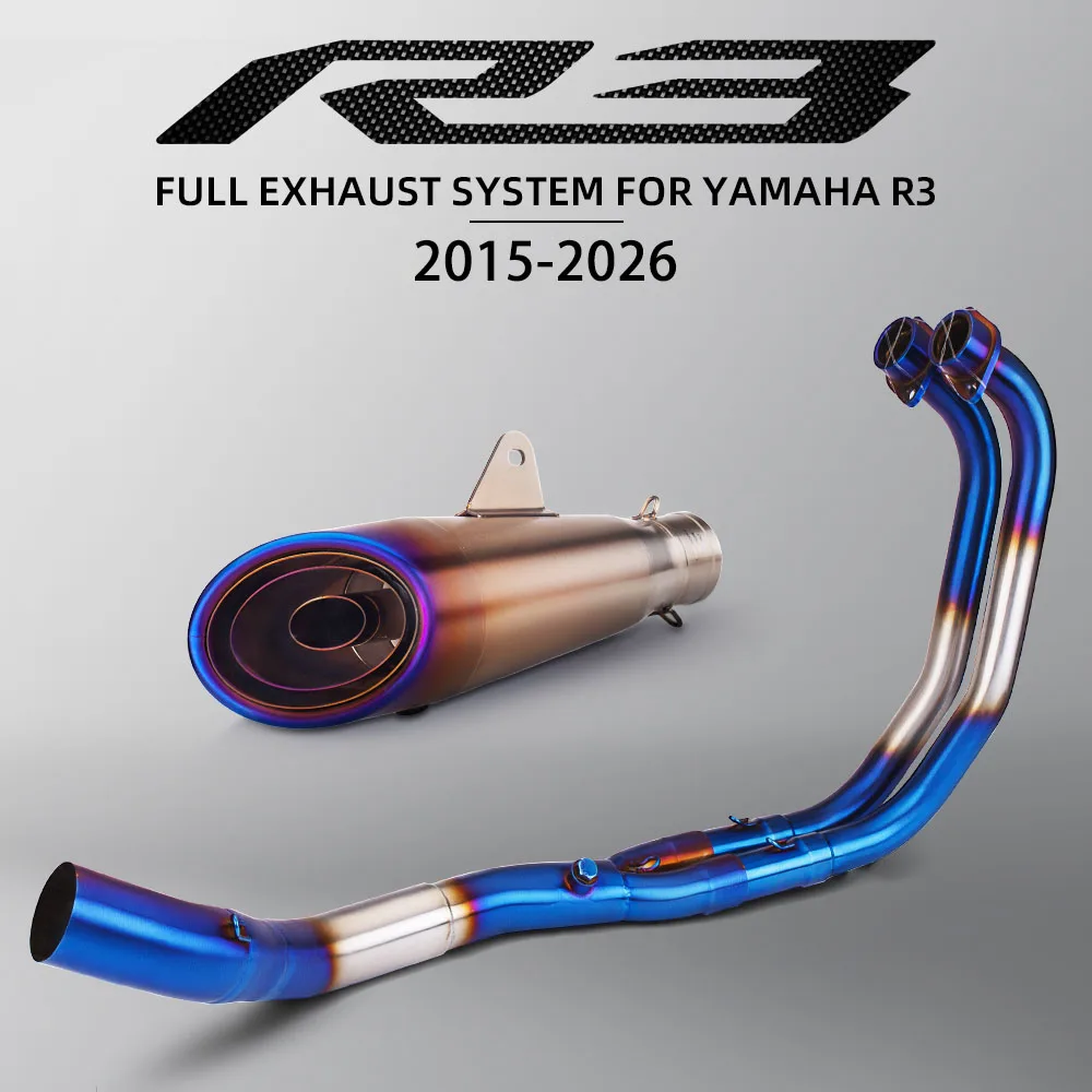 

MT03 Exhaust System For Yamaha R3 R25 MT25 2015-2026 Motorcycle Exhausts Kit Street Bike Manifold Project Muffler with DB Killer