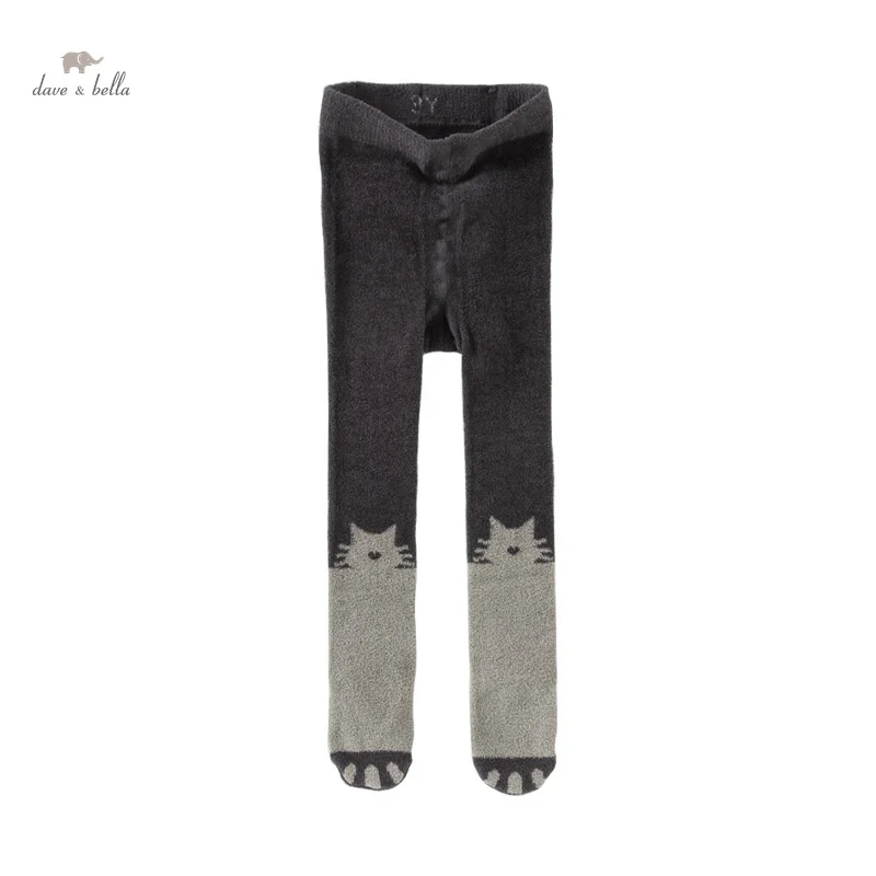 Dave Bella Girl Baby Leggings 2024 New Autumn Children\'s Elastic Pantyhose Comfortable Fashion stockings Party Outdoor DB4242589