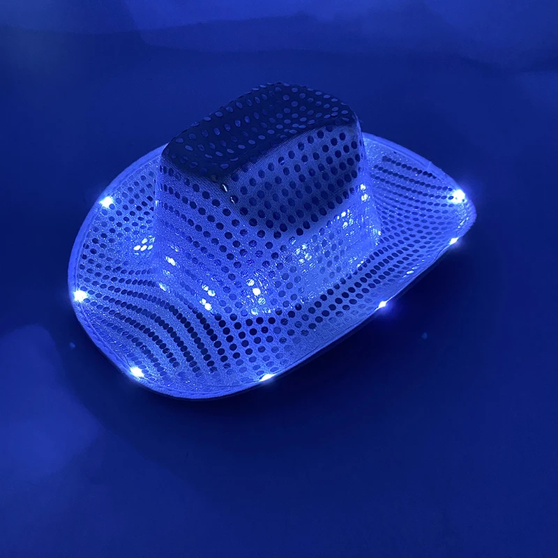 Fashion Glowing Cosplay Cap Fluorescent Night Club DJ Dance Supplies Performance Costume Hat for Men Women Luminous Accessories