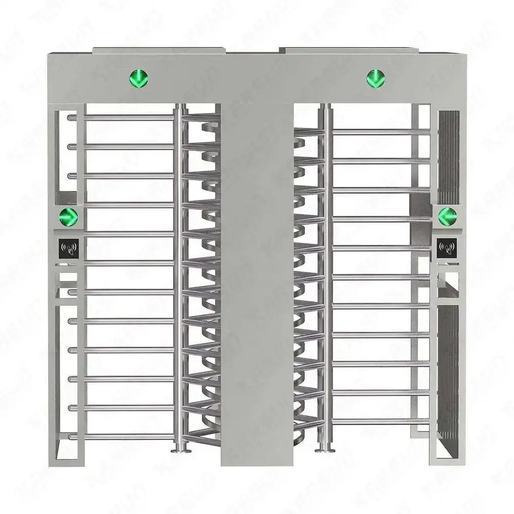 Controllo accessi porta con riconoscimento facciale RFID Tornello alto completo Cancello tornello a doppio canale a tutta altezza Cancello barriera QR Rfid