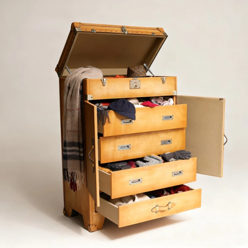 Hotel engineering furniture retro cowhide locker, porch cabinet, cloakroom cabinet