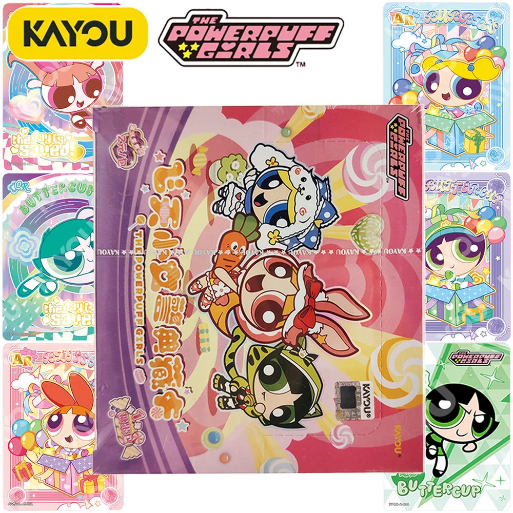 

KAYOU Genuine The Powerpuff Girls Rare Collection Card Gift Family Comedy Cartoon Animation High Quality Card Family Table Toys