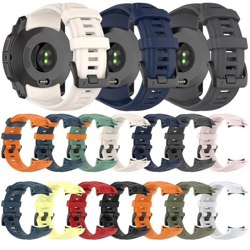 Original Strap For Garmin Instinct 3 45mm 50mm AMOLED Solar Silicone Smart Watch Wrist Band Bracelet Instinct3 WristBand