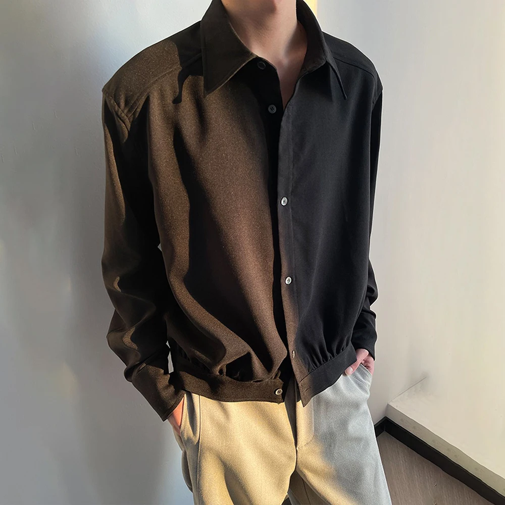 Mens Spring Shirt Plain Commuter Casual Blouse Daily Outdoor Versatile British Business Lightweight Top Men'S Clothing 2026 New