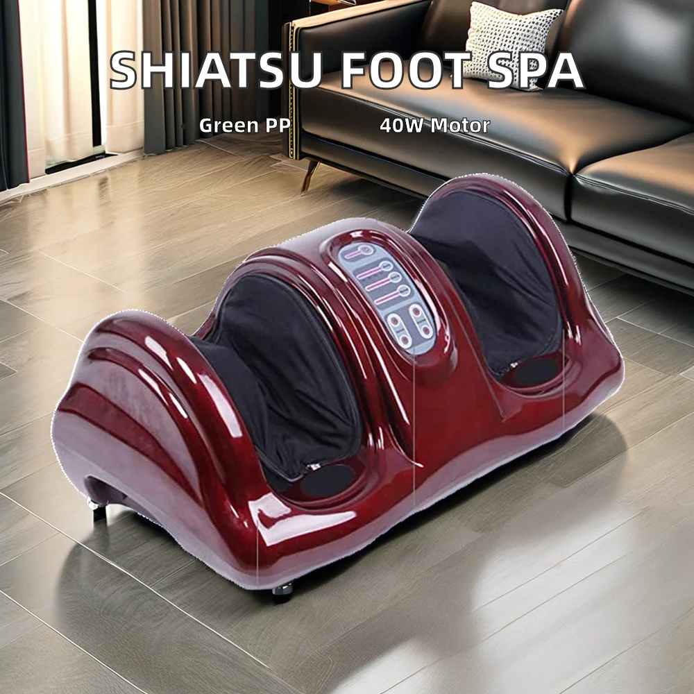 جهاز تدليك القدم الكهربائي من أمازون مع ميزة تسخين الدورة الدموية لتطبيق الساق