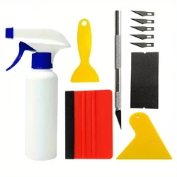11Pcs Car Window Tint Application Tools Kit Vinyl Squeegee Film Scrapers Vehicle Glass Protective Film Installing Wrap Tool