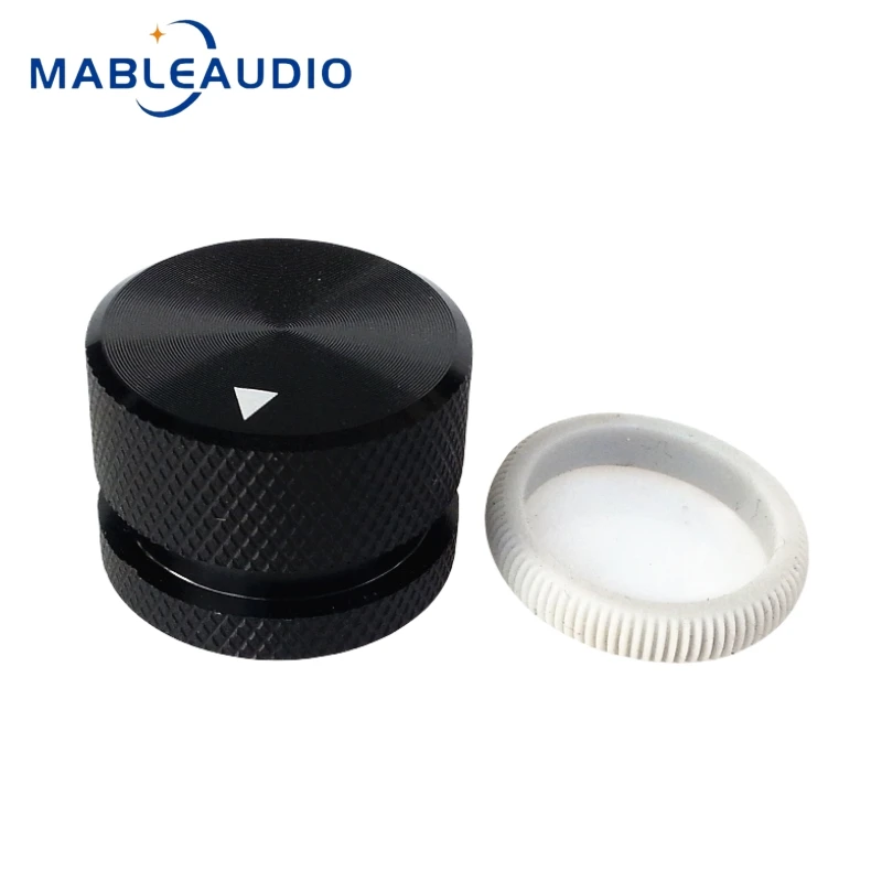 1 Stück 25x18mm Voll aluminium legierung Voll knopf Lautstärke regler Potentiometer Hifi Audio verstärker Farbe Gummiring Rändel knopf – Detail 8