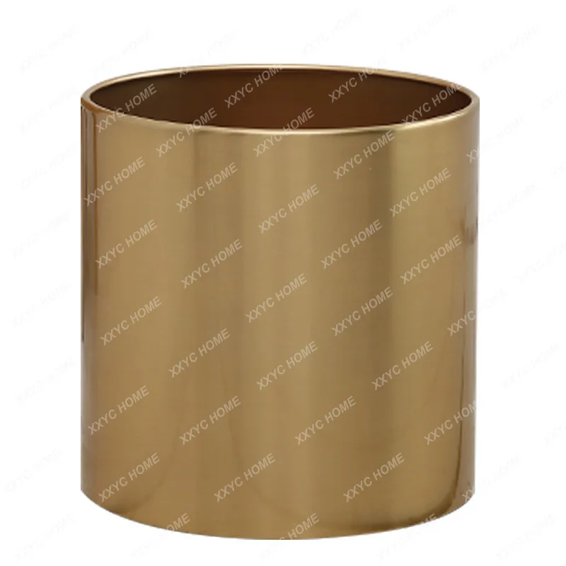 Simple Personality Creative Indoor Home Furnishings Medium and Large Stainless Steel Flowerpot