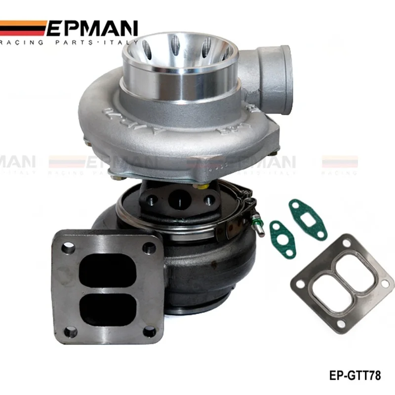 

Турбокомпрессор EPMAN Sport T78 T4 Twin Scroll с V-образным креплением, турбина 500-1000 л.с. с прокладками EP-GTT78