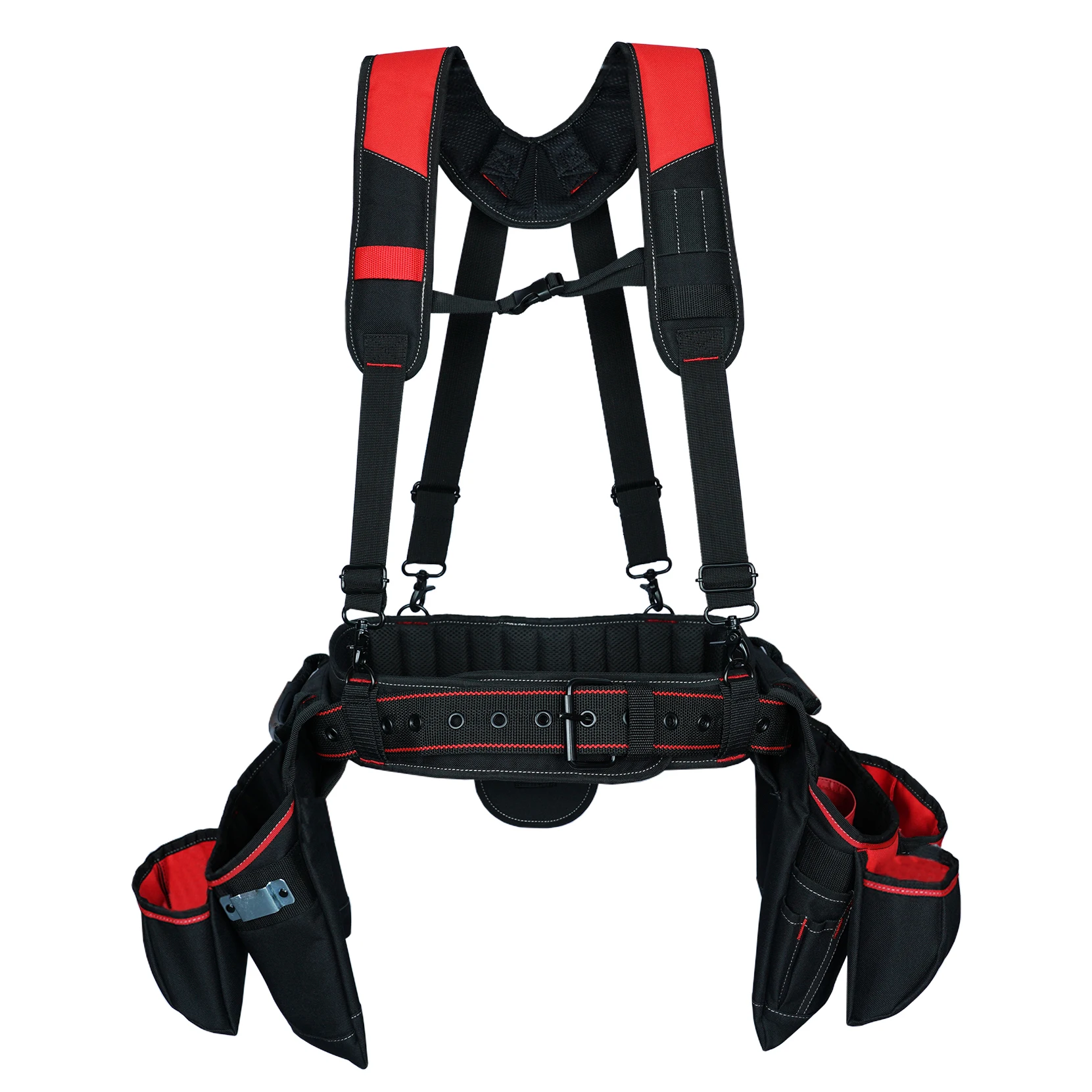 KUNN Tool Belt with Suspenders,Pro Framer Belt/Suspenders Combo Apron for Carpenter,Construction and Electrician