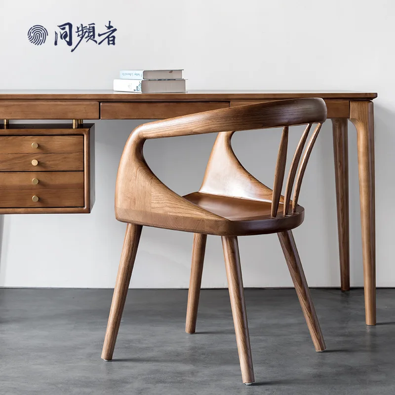 Wuli Home Solid Wood Chair Designer Nordic Restaurant Study Dining Chair Modern Minimalist Home Backrest Chair